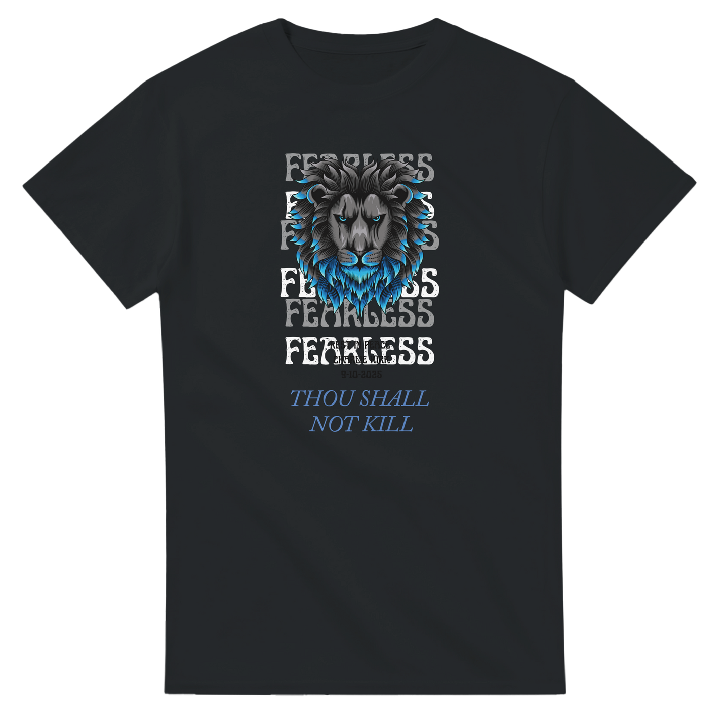 Black T-shirt | Blue Lion | 4PointBlueArrow.com