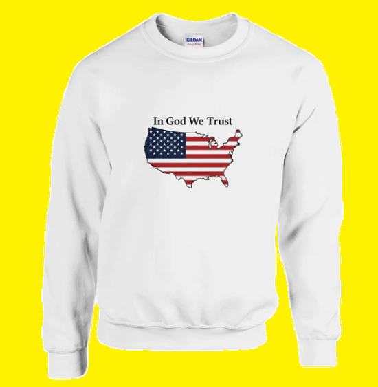 White Crewneck Sweatshirt - TRUST Design | Heavy Blend