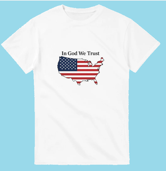 Red White Blue TRUST T-Shirt - Patriotic Design | Organic Cotton