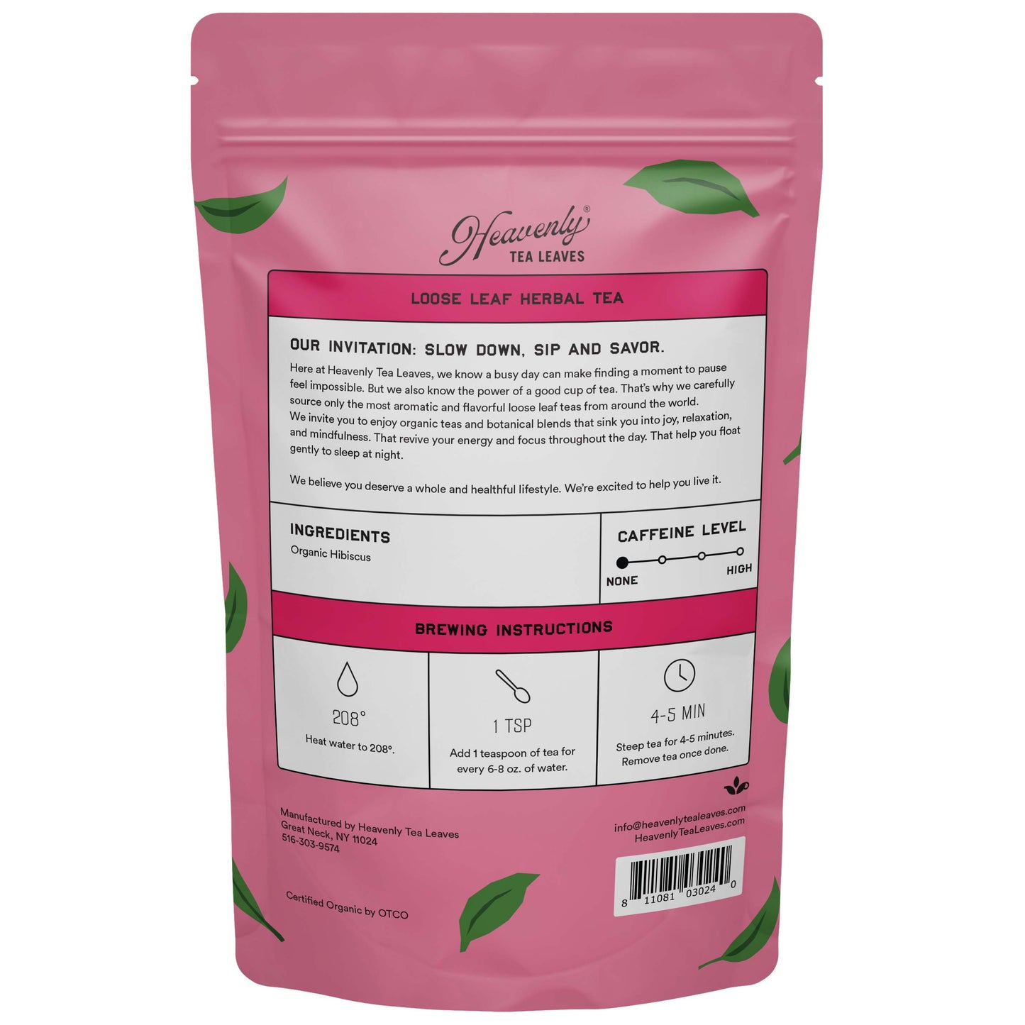 Organic Hibiscus | Bulk Loose Leaf | Herbal Tea -1 lbs