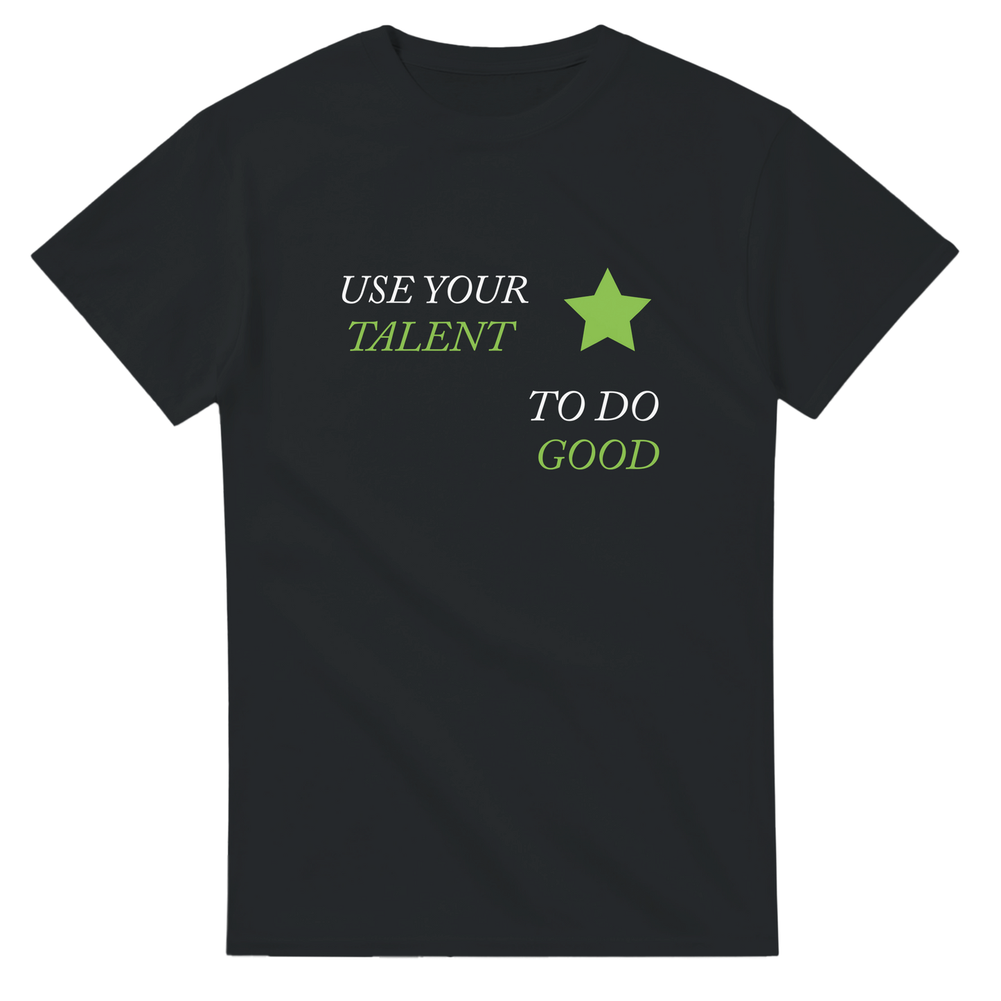 Black, T-Shirt | Do Good-Green Star | Men & Women