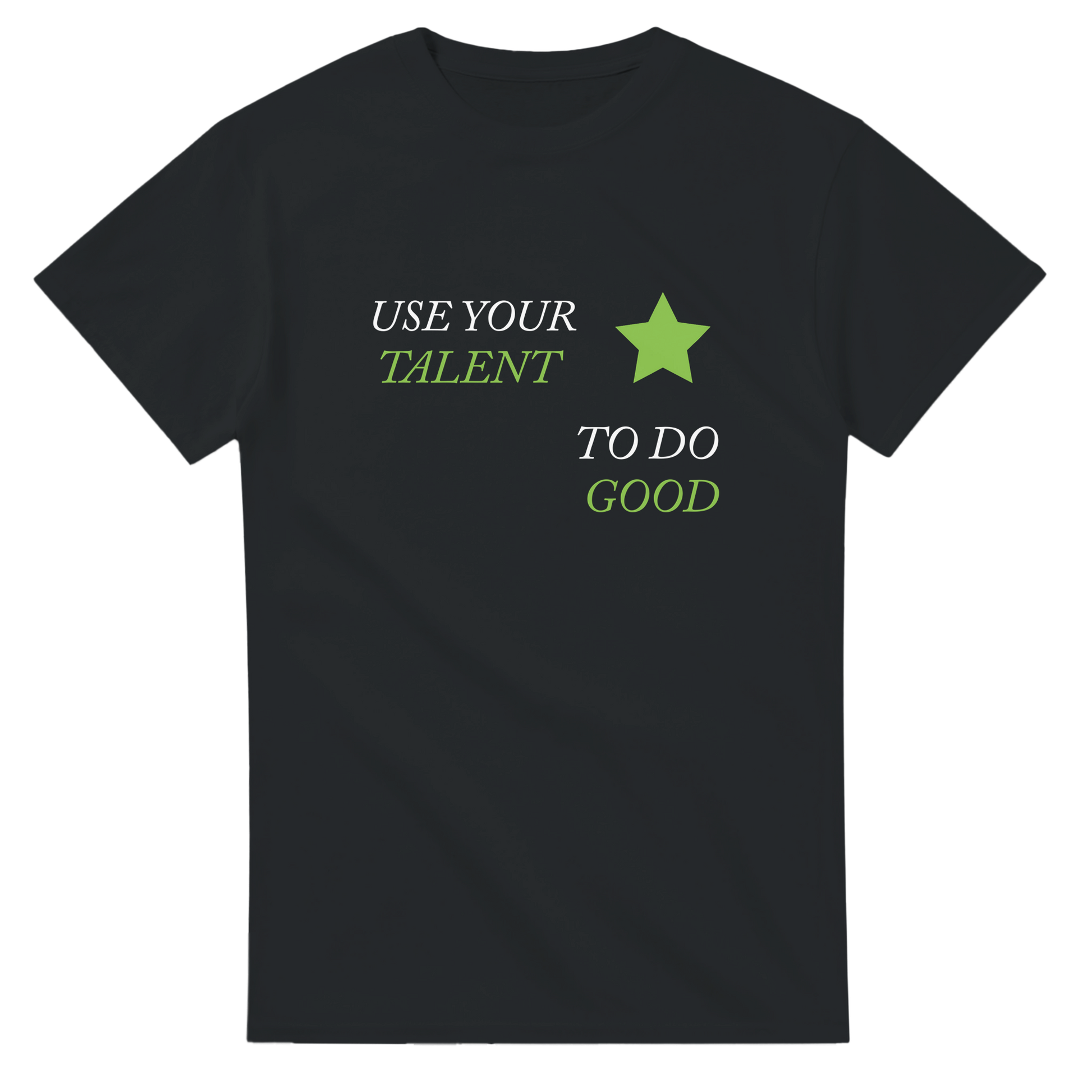Black, T-Shirt | Do Good-Green Star | Men & Women