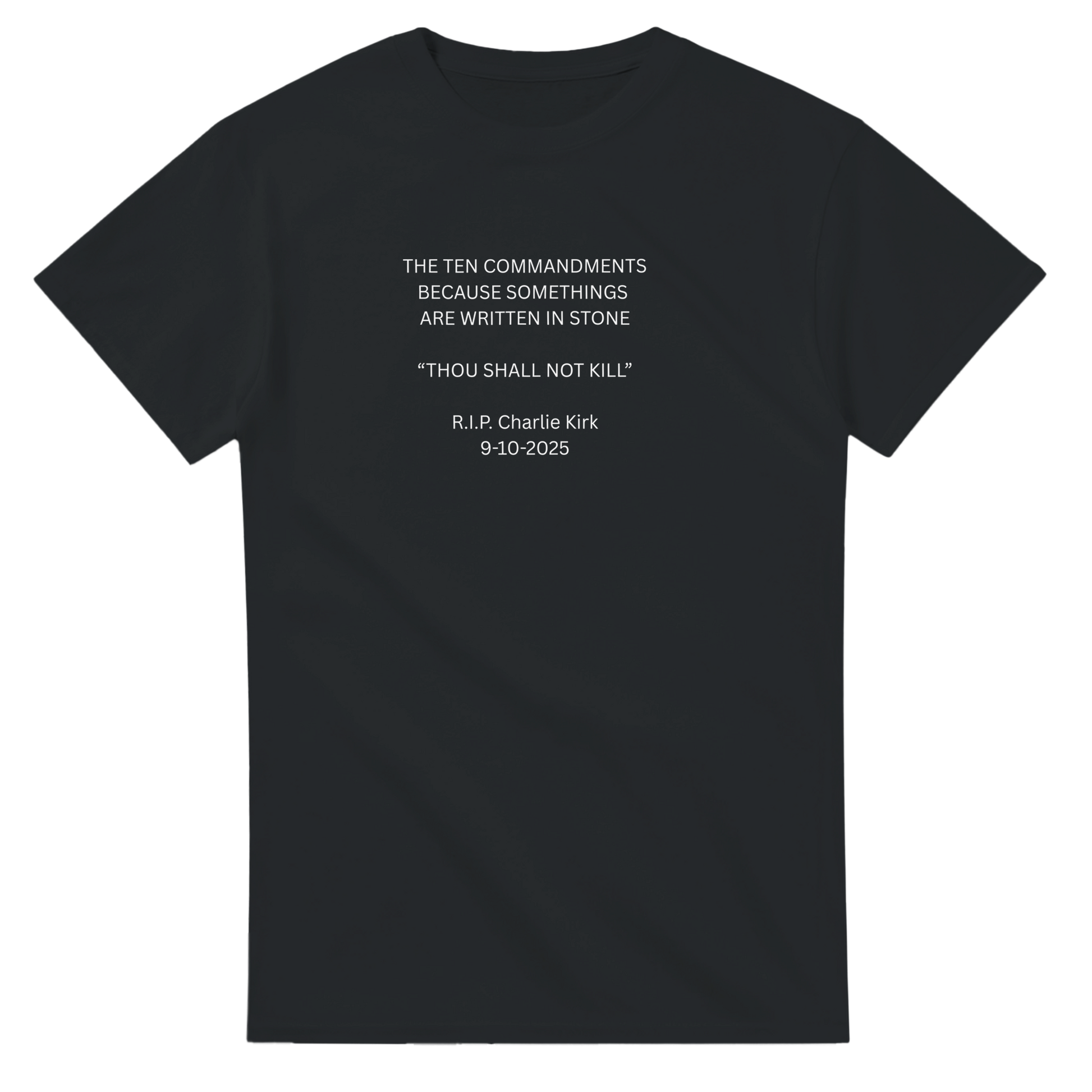 Black, T-Shirt | Written | 4pointbluearrow.com
