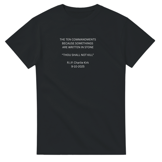Black, T-Shirt | Written | 4pointbluearrow.com