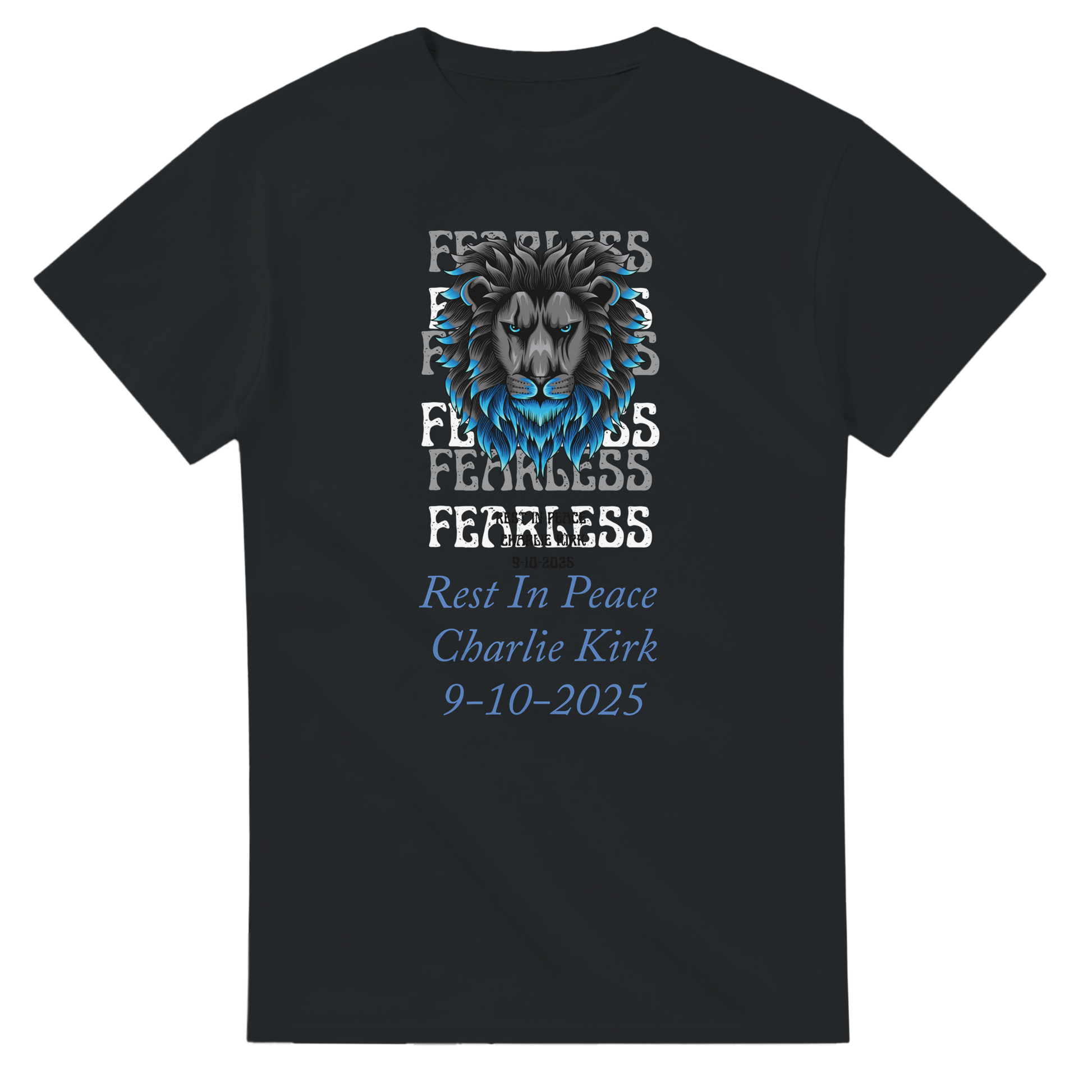 Black T-shirt | Blue Lion | 4PointBlueArrow.com