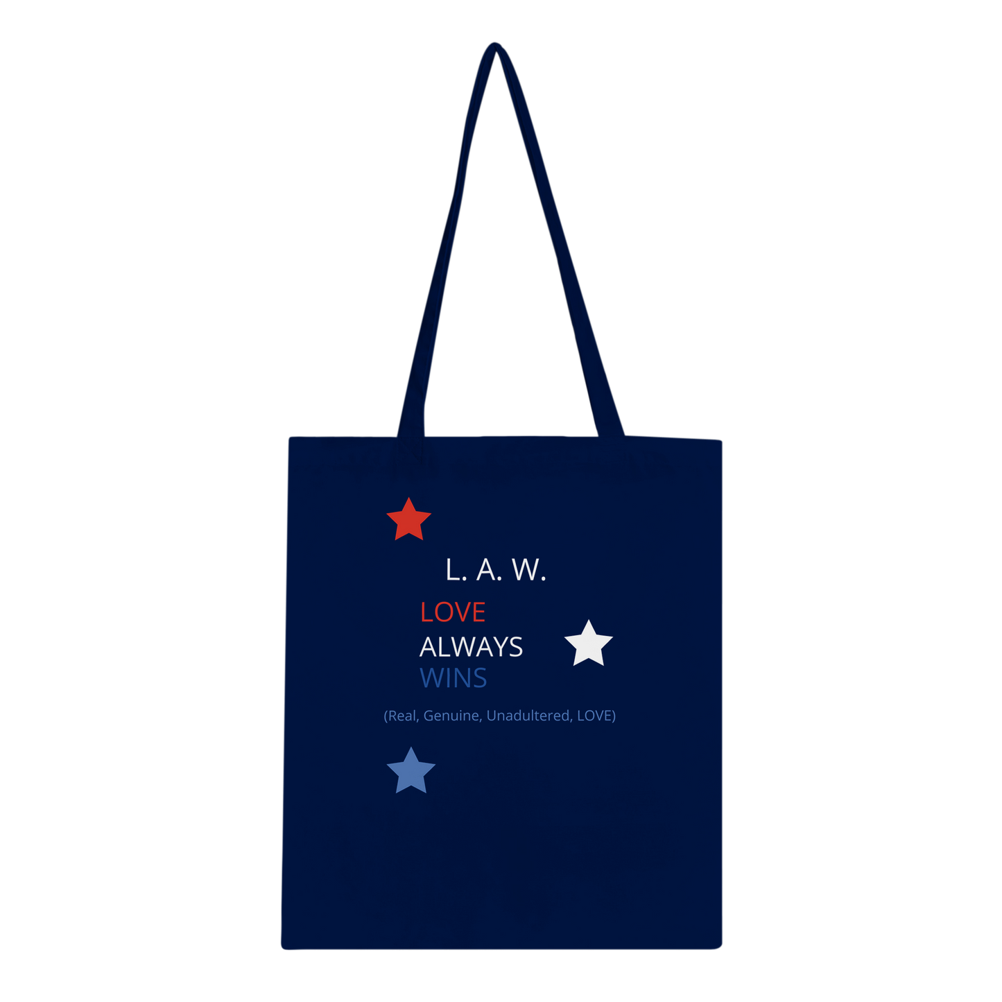 Navy Blue Tote Bag| Love Always Works | 