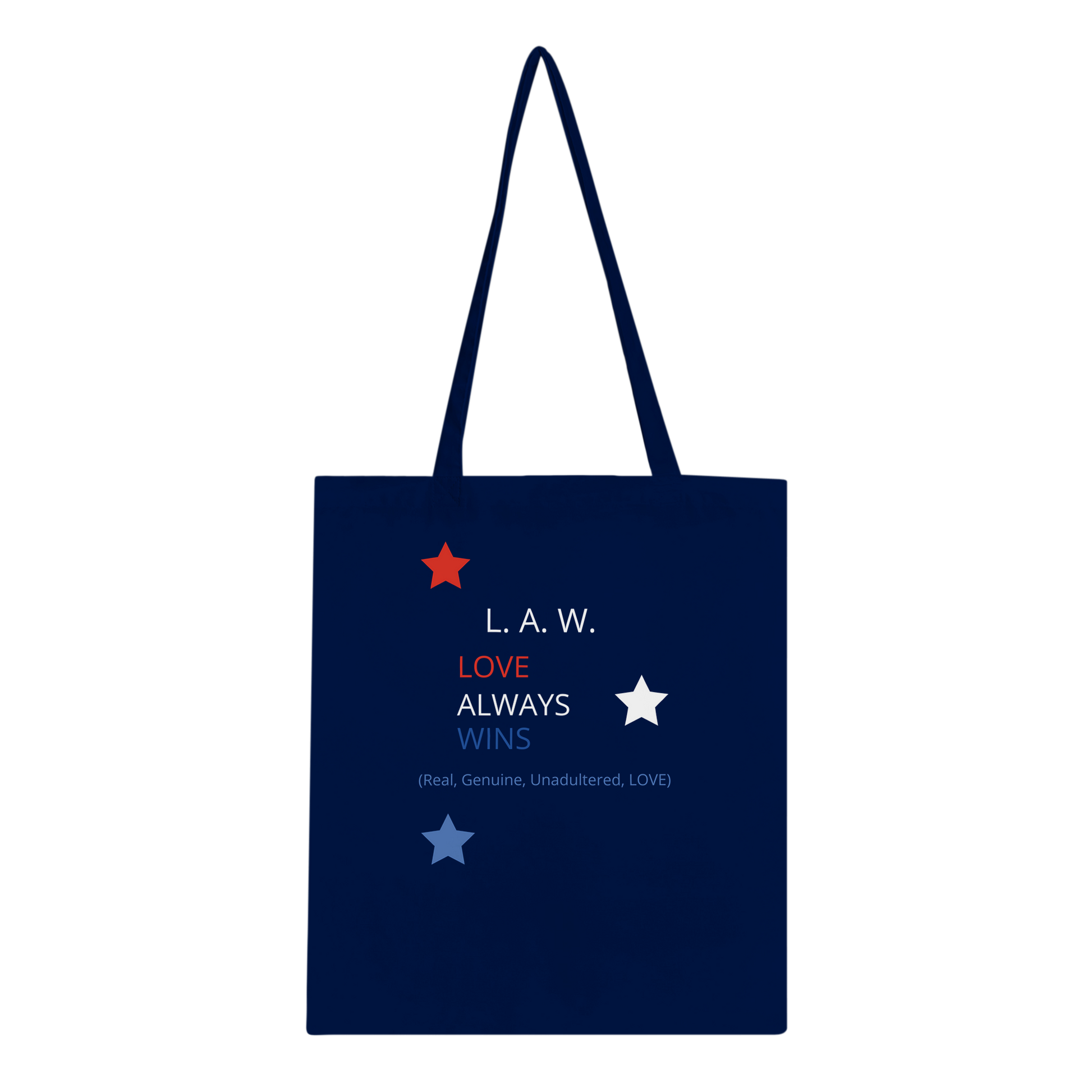 Navy Blue Tote Bag| Love Always Works | 
