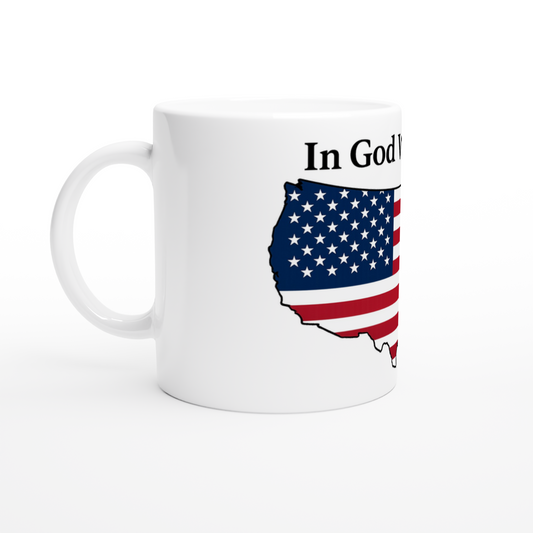 White 11oz Ceramic Mug |TRUST | 4Pointbluearrow.com