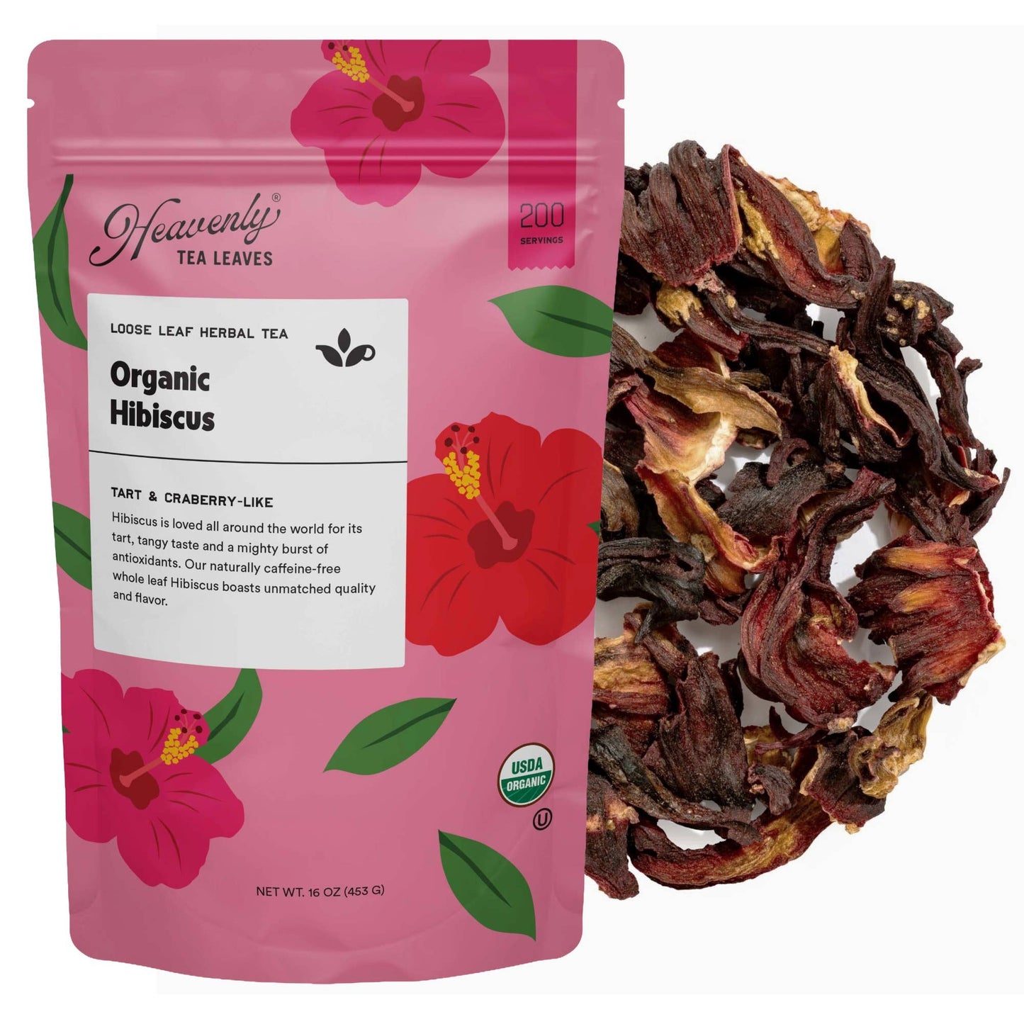 Organic Hibiscus | Bulk Loose Leaf | Herbal Tea -1 lbs