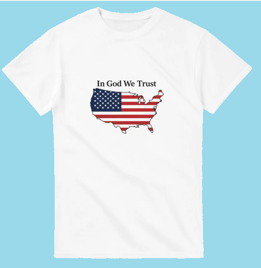 Red White Blue TRUST T-Shirt - Patriotic Design | Organic Cotton